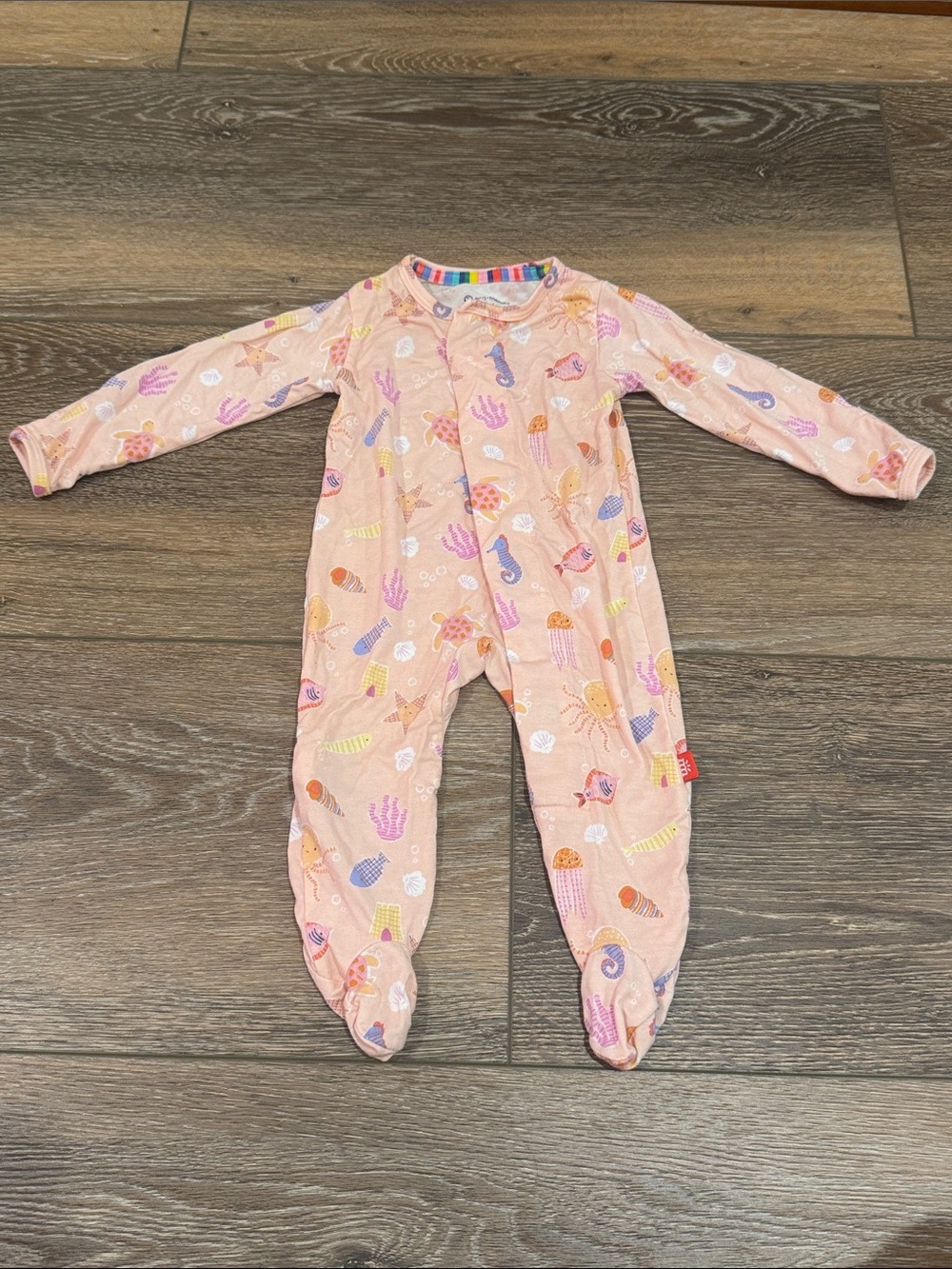 Magnetic Me Deep Chic Pink Footies Size 0-3m